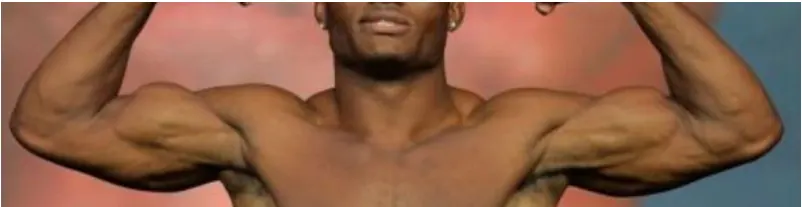 A bodybuilder flexing on stage
