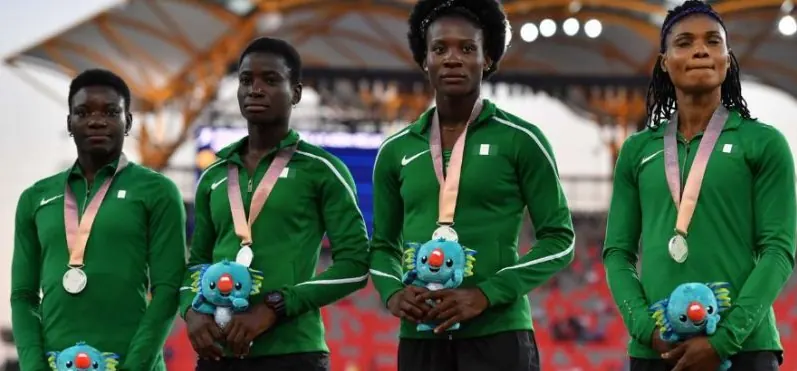 Nigerian athletes with their Commonwealth Games medals at Gold Coast 2018