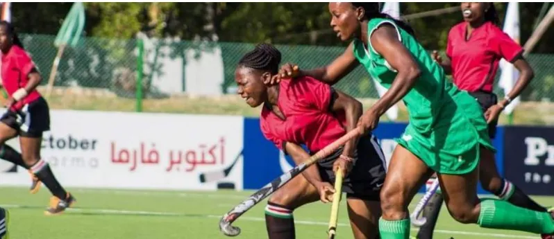Nigerian and Kenyan players competing at an African tournament