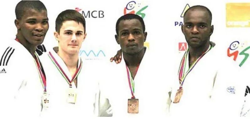 Judo medallists with their medals
