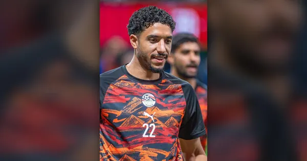 Egypt's Omar Marmoush before a match