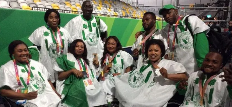 Nigeria&rsquo;s Paralympic team in green and white