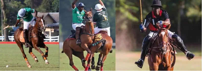 Nigerian polo players in action