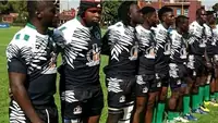 Nigeria rugby team lined up